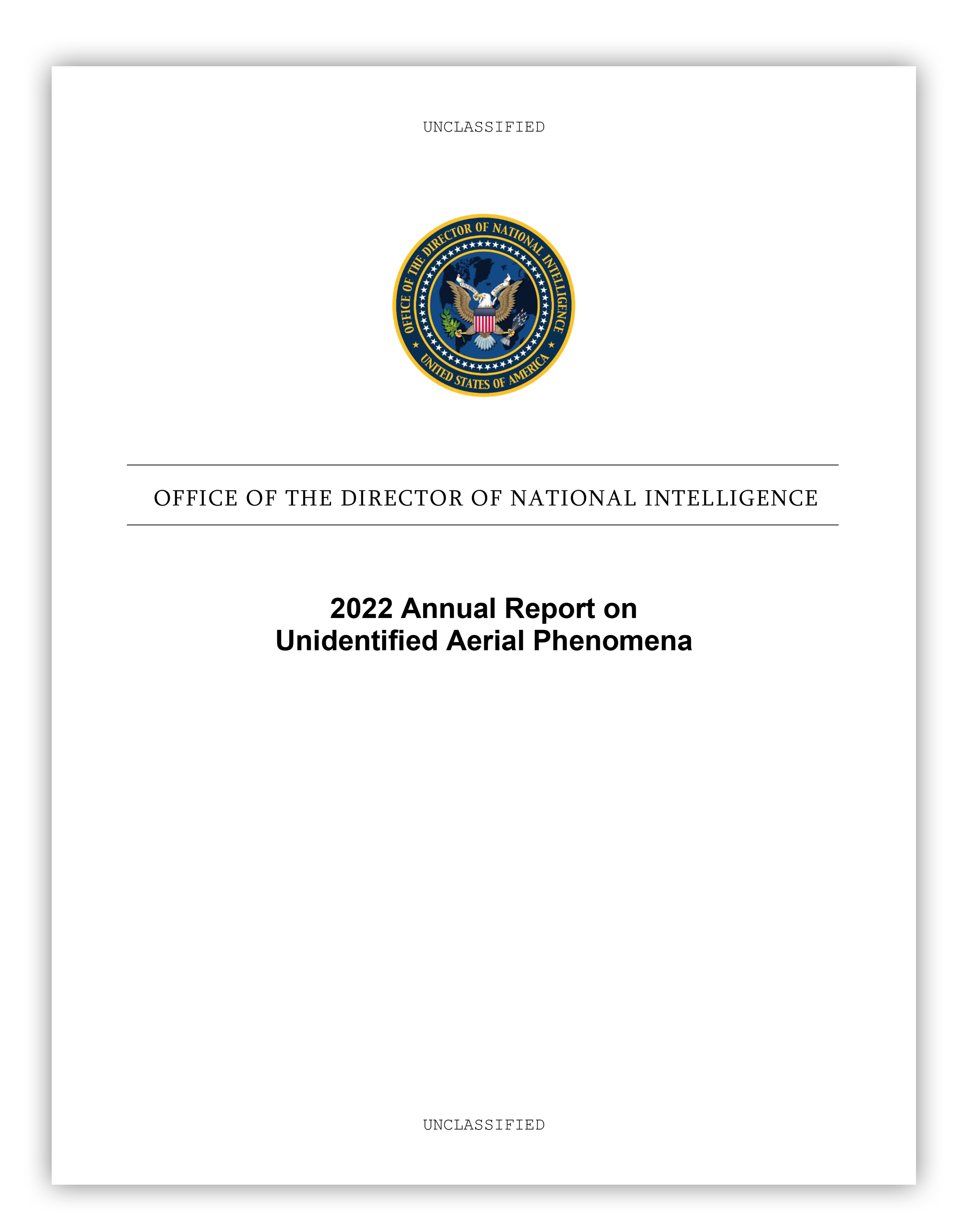 Unclassified 2022 Annual Report Uap 1